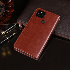 idewei Crazy Horse Texture Horizontal Flip Leather Case with Holder & Card Slots & Wallet, For Google Pixel 4a 5G