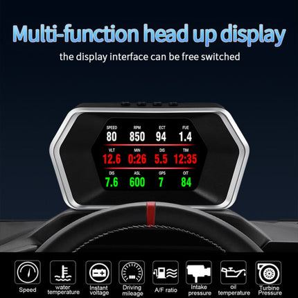 P17 Car HUD Head-up Display GPS Speed Meter Car OBD2 Fault Elimination Code, P17