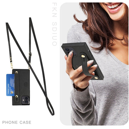 PU+TPU Shockproof Protective Case with Crossbody Lanyard & Holder & Card Slot & Wrist Strap, For iPhone 12 mini, For iPhone 12 / 12 Pro, For iPhone 12 Pro Max