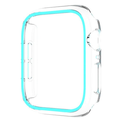 XDfind Transparent Luminous Half Coverage Hollow PC Watch Case, For Apple Watch Series 9 / 8 / 7 45mm, For Apple Watch Series 9 / 8 / 7 41mm