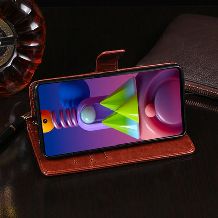 idewei Crazy Horse Texture Horizontal Flip Leather Case with Holder & Card Slots & Wallet, For Samsung Galaxy M51, For Samsung Galaxy S20 FE