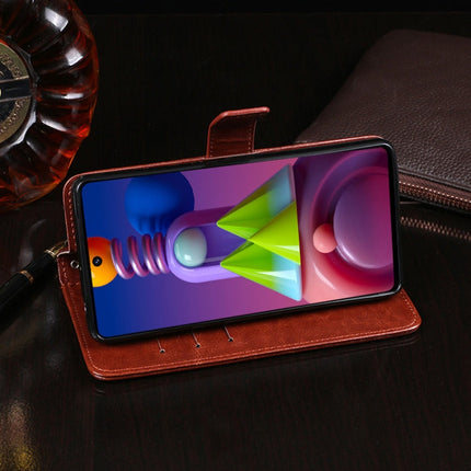 idewei Crazy Horse Texture Horizontal Flip Leather Case with Holder & Card Slots & Wallet, For Samsung Galaxy M51, For Samsung Galaxy S20 FE