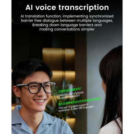 E05C Dual-Mic Noise Cancellation Smart Glasses Support Music / Calling, With AI, Without AI