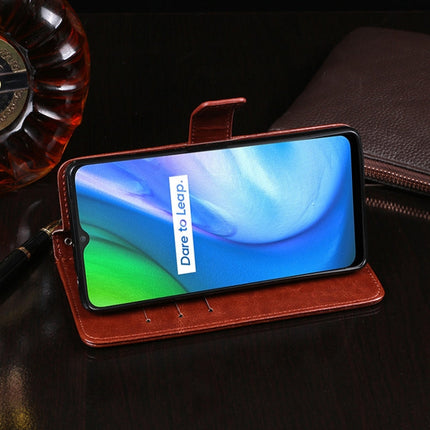 idewei Crazy Horse Texture Horizontal Flip Leather Case with Holder & Card Slots & Wallet, For OPPO Realme V3, For OPPO Realme V5 5G, For OPPO Realme X7