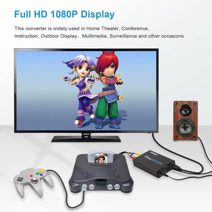 NK-H28 AV, S-VIDEO to HDMI, 3.5mm Audio Jack 1080P HD Video Converter, EU Plug, US Plug, UK Plug, AU Plug