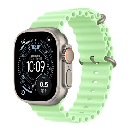 Ocean Solid Color Fluoroelastomer Watch Band, For Apple Watch 46mm / 49mm / 45mm / 44mm, For Apple Watch 42mm / 41mm / 40mm / 38mm