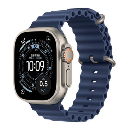 Ocean Solid Color Fluoroelastomer Watch Band, For Apple Watch 46mm / 49mm / 45mm / 44mm, For Apple Watch 42mm / 41mm / 40mm / 38mm