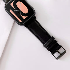 Plain Weave Genuine Leather Replacement Strap Watchband, For OPPO Watch 41mm, For OPPO Watch 46mm