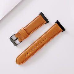 Plain Weave Genuine Leather Replacement Strap Watchband, For OPPO Watch 41mm, For OPPO Watch 46mm