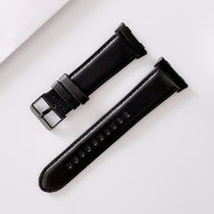 Plain Weave Genuine Leather Replacement Strap Watchband, For OPPO Watch 41mm, For OPPO Watch 46mm