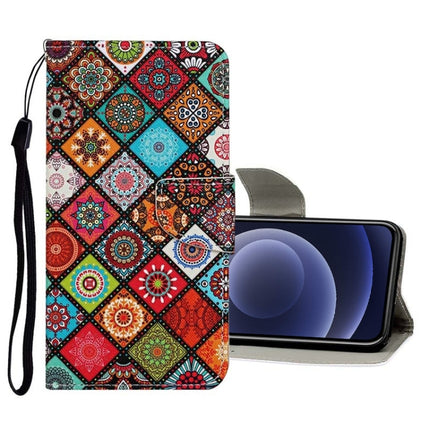 Colored Drawing Pattern Horizontal Flip Leather Case with Holder & Card Slots & Wallet, For iPhone 12 mini, For iPhone 12 / 12 Pro