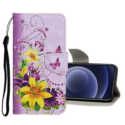 Colored Drawing Pattern Horizontal Flip Leather Case with Holder & Card Slots & Wallet, For iPhone 12 mini, For iPhone 12 / 12 Pro