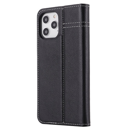 GEBEI Top-grain Leather Horizontal Flip Protective Case with Holder & Card Slots, For iPhone 12 / 12 Pro, For iPhone 12 Pro Max