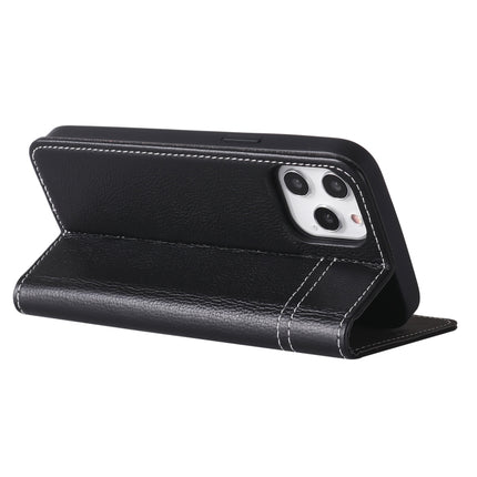 GEBEI Top-grain Leather Horizontal Flip Protective Case with Holder & Card Slots, For iPhone 12 / 12 Pro, For iPhone 12 Pro Max