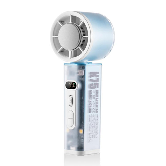 K75 Auto-Oscillating Handheld Cooling Fan with LED