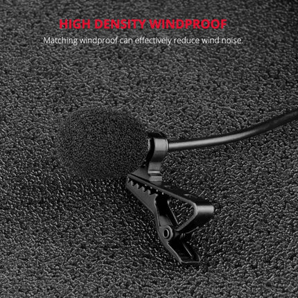 YELANGU MY3 Type-C Interface Live Broadcast Interview Mobile Phone Double Clip Lavalier Microphone, Length: 2.5m, MY3