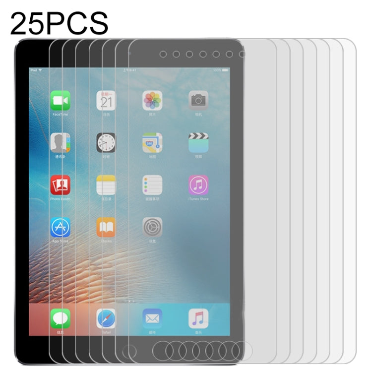 25 PCS Full Screen HD PET Screen Protector, For iPad 4 / 3 / 2, For iPad 9.7 (2018) & (2017), For iPad mini 3 / 2 / 1, For iPad mini (2019) / 4, For iPad Pro 9.7 inch, For iPad Pro 10.5 inch, For iPad Air, For iPad Air 2, For iPad Pro 11 (2018)