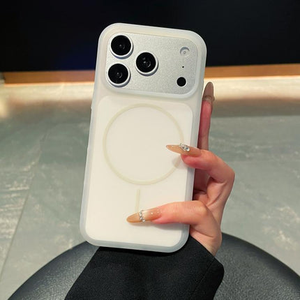Ice Cream Skin Feel Liquid Silicone Fine Circle Magnetic Phone Case, For iPhone 17 Pro Max, For iPhone 17 Pro