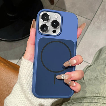 Ice Cream Skin Feel Liquid Silicone Fine Circle Magnetic Phone Case, For iPhone 16 Pro, For iPhone 16