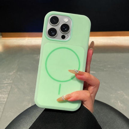 Ice Cream Skin Feel Liquid Silicone Fine Circle Magnetic Phone Case, For iPhone 15 Pro Max, For iPhone 15 Pro