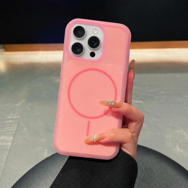 Ice Cream Skin Feel Liquid Silicone Fine Circle Magnetic Phone Case, For iPhone 14 Pro, For iPhone 14 Pro Max