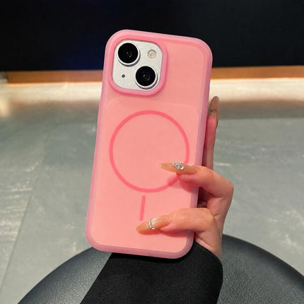 Ice Cream Skin Feel Liquid Silicone Fine Circle Magnetic Phone Case, For iPhone 13 Pro Max, For iPhone 13