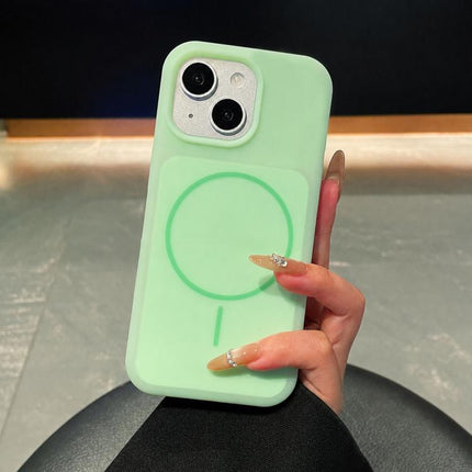 Ice Cream Skin Feel Liquid Silicone Fine Circle Magnetic Phone Case, For iPhone 13 Pro Max, For iPhone 13