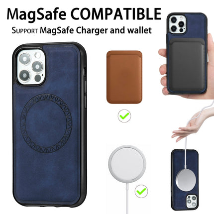 Retro Business Round Embossing Magnetic PU + TPU Protective Case, For iPhone 12 mini, For iPhone 12 / 12 Pro, For iPhone 12 Pro Max