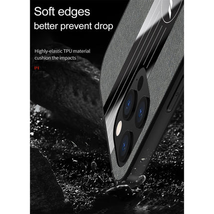 XINLI Stitching Cloth Textue Shockproof TPU Protective Case with Ring Holder, For iPhone 12, For iPhone 12 Pro, For iPhone 12 Pro Max, For iPhone 12 Mini