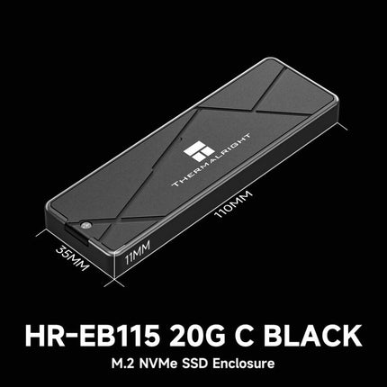 THERMALRIGHT HR-EB115 20Gbps M.2 NVMe SSD Enclosure with Type-C to Type-C Cable, EB115-20G C-C Cable