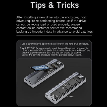THERMALRIGHT HR-EB115 20Gbps M.2 NVMe SSD Enclosure with Type-C to Type-C Cable, EB115-20G C-C Cable