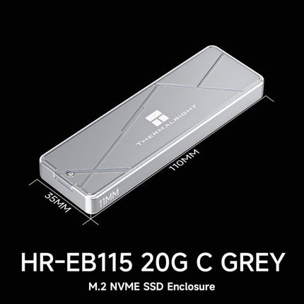 THERMALRIGHT HR-EB115 20Gbps M.2 NVMe SSD Enclosure with Type-C to Type-C Cable, EB115-20G C-C Cable