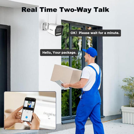 Srihome SH065 5MP Outdoor Security HD Camera, Supports Two-Way Audio and Color Night Vision, SH065
