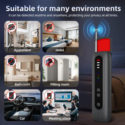 T07 Multifunctional Detector IR Scanner GPS WiFi Signal Anti-Spy Bug Finder for Hotel Travel, T07