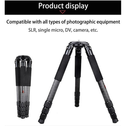 BEXIN ST424C Rugged Camcorder Photographic Carbon Fiber Big Tripod, Max Tube: 40mm, ST424C