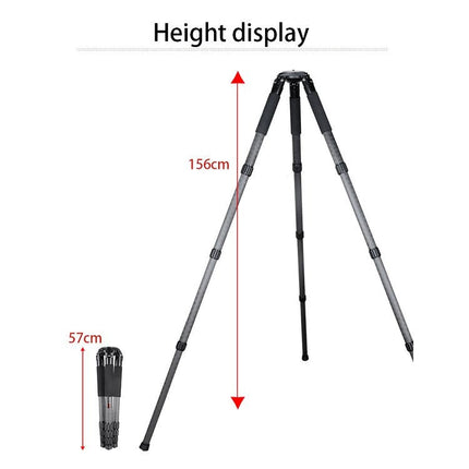 BEXIN ST424C Rugged Camcorder Photographic Carbon Fiber Big Tripod, Max Tube: 40mm, ST424C