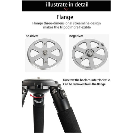 BEXIN ST424C Rugged Camcorder Photographic Carbon Fiber Big Tripod, Max Tube: 40mm, ST424C