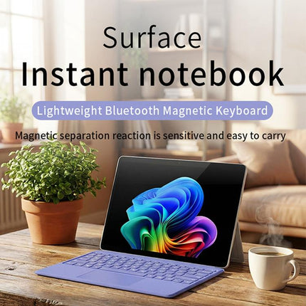 1088D Lightweight Bluetooth Magnetic Keyboard With Touch Pad, For MicroSoft Surface Pro 12 inch 2025