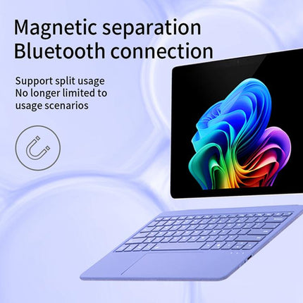 1088D Lightweight Bluetooth Magnetic Keyboard With Touch Pad, For MicroSoft Surface Pro 12 inch 2025