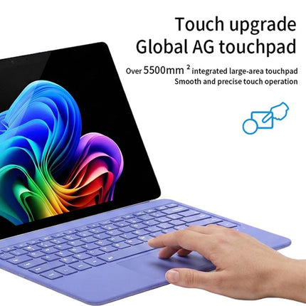 1088D Lightweight Bluetooth Magnetic Keyboard With Touch Pad, For MicroSoft Surface Pro 12 inch 2025