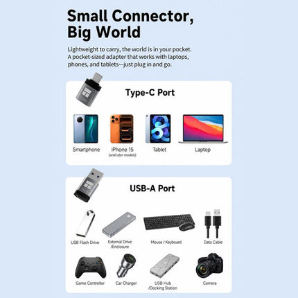 THERMALRIGHT DCA02 Series Adapter, USB-A to Type-C Adapter, Type-C to USB-A Adapter