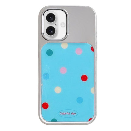 Electroplated Silver Frame Glitter Embossed Phone Case, For iPhone 17