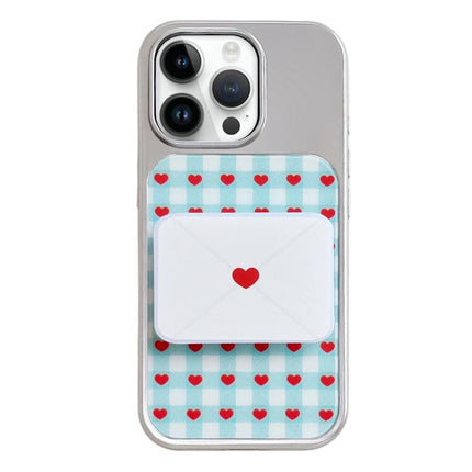 Electroplated Silver Frame Glitter Embossed Phone Case, For iPhone 14 Pro Max