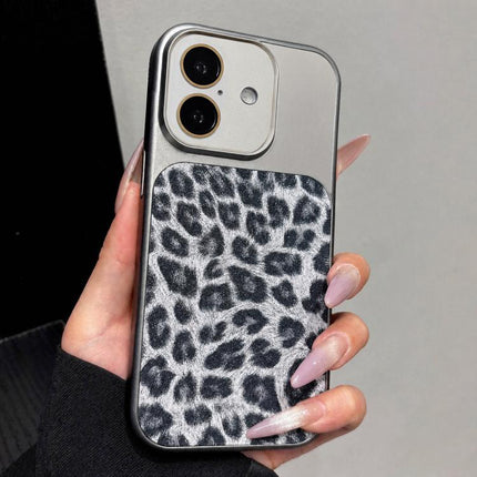 Large Window Full Coverage Glitter Leopard Print Phone Case, For iPhone 16 Pro Max, For iPhone 16 Pro, For iPhone 16 Plus, For iPhone 16