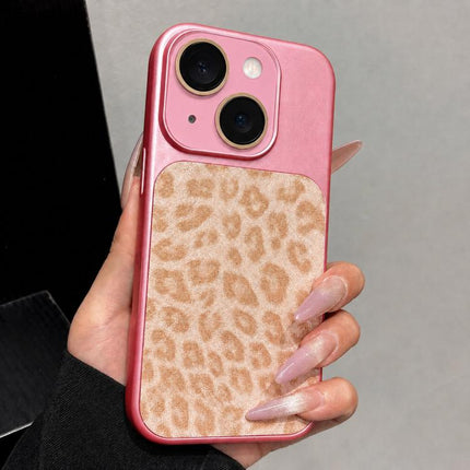 Large Window Full Coverage Glitter Leopard Print Phone Case, For iPhone 14 Plus, For iPhone 14, For iPhone 14 Pro, For iPhone 14 Pro Max