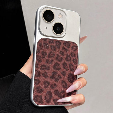 Large Window Full Coverage Glitter Leopard Print Phone Case, For iPhone 13 Pro Max, For iPhone 13 Pro, For iPhone 13