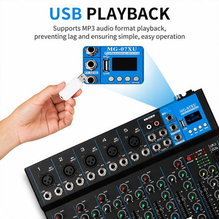 MG-04 4-Channel Multi-function Professional Bluetooth Live Streaming Recording Mixer, EU Plug, UK Plug, US Plug