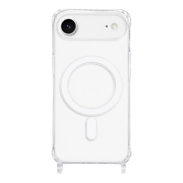 Clear Acrylic Airbag Magnetic Phone Case with Lanyard Holes, For iPhone 17e / 16e, For iPhone 17 Pro Max, For iPhone 17 Pro, For iPhone 17, For iPhone Air, For iPhone 16 Pro Max, For iPhone 16 Pro, For iPhone 16 Plus, For iPhone 16, For iPhone 15 Pro M...