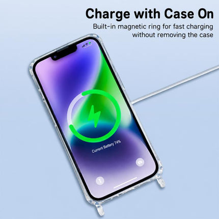Clear Acrylic Airbag Magnetic Phone Case with Lanyard Holes, For iPhone 12 mini, For iPhone 11 Pro Max, For iPhone 11, For iPhone 11 Pro, For iPhone X / XS, For iPhone XR, For iPhone XS Max, For iPhone 8 Plus / 7 Plus