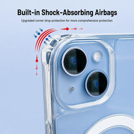 Clear Acrylic Airbag Magnetic Phone Case with Lanyard Holes, For iPhone 12 mini, For iPhone 11 Pro Max, For iPhone 11, For iPhone 11 Pro, For iPhone X / XS, For iPhone XR, For iPhone XS Max, For iPhone 8 Plus / 7 Plus